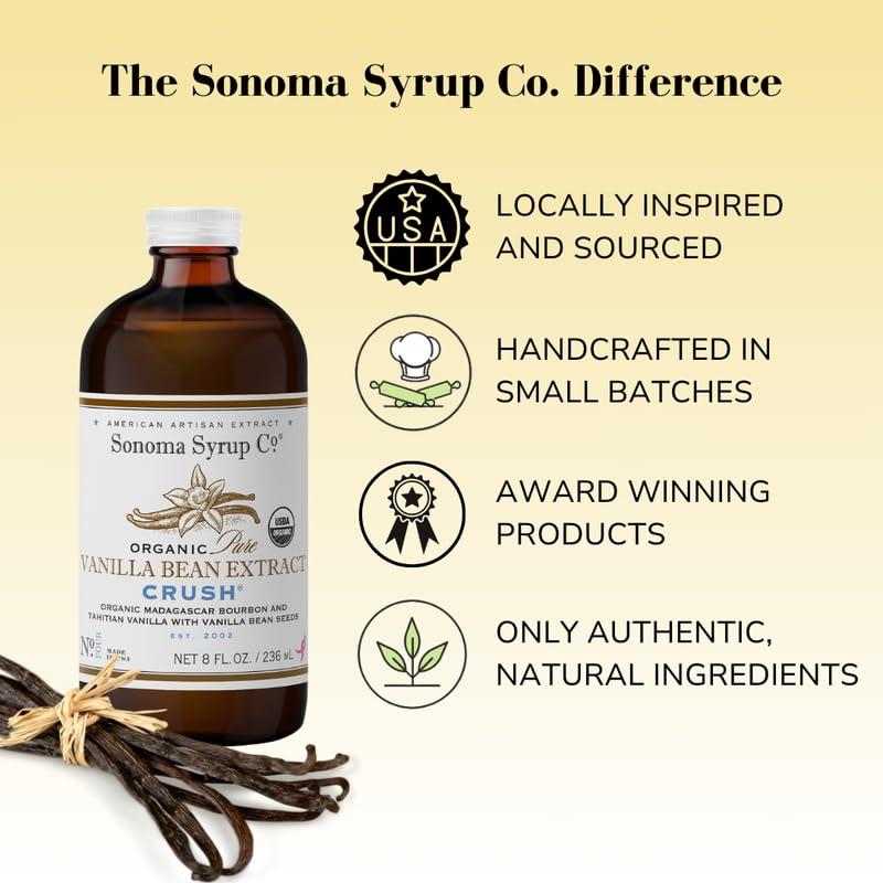 Sonoma Syrup Co Sonoma Syrup Co Organic Pure Vanilla Bean Extract "Crush", 8 oz
