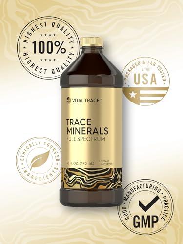 Carlyle Carlyle Trace Mineral Drops | 16 fl oz | Full Spectrum Minerals Supplement | Vegetarian, Non-GMO and Gluten Free Liquid | by Vital Trace