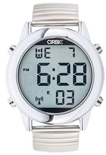 Cirbic Cirbic Large, Clear English Voice Digital Talking Watch for The Blind, Visually impaired or Elderly. (Silver)