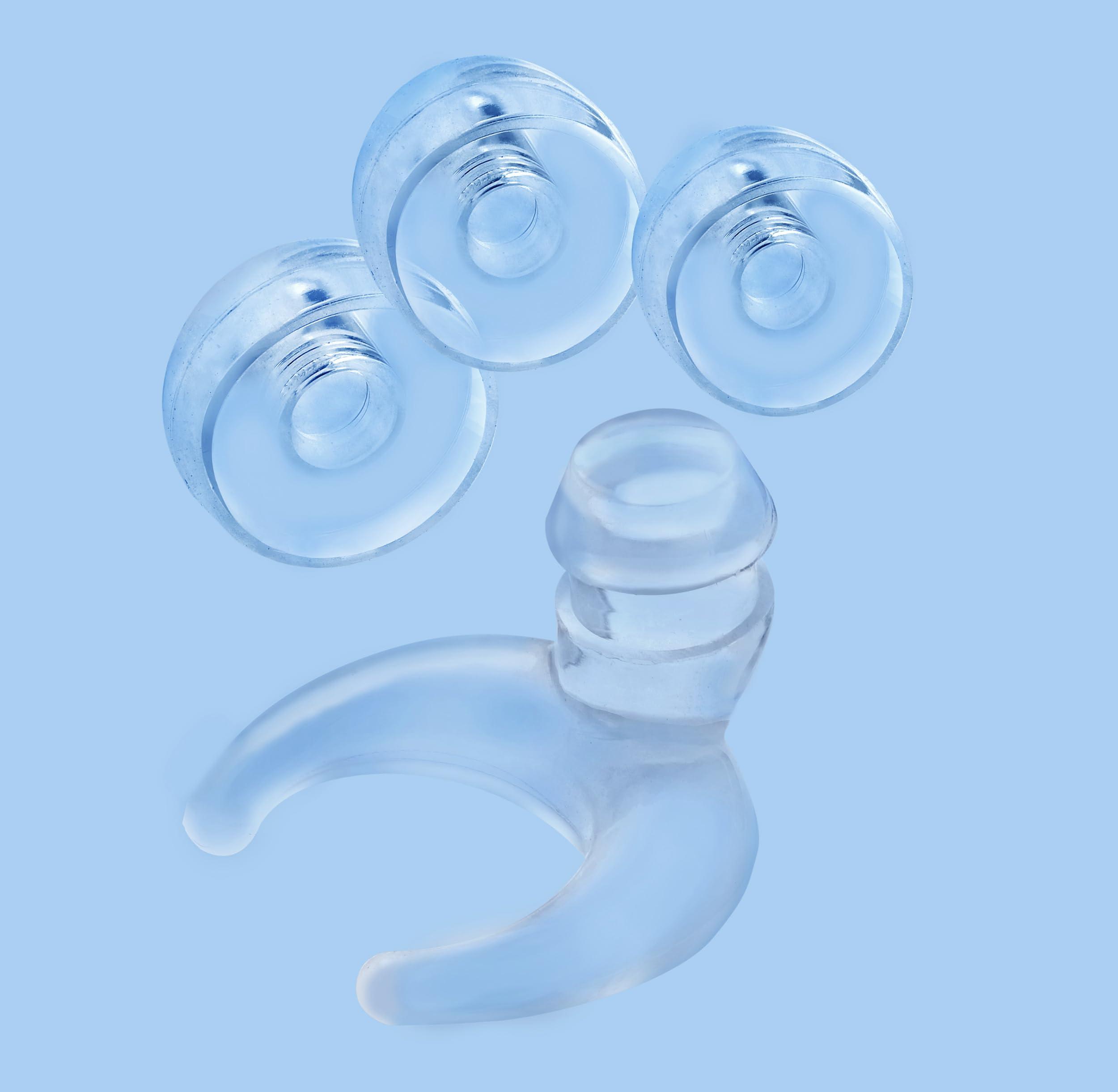 Invisabuds Invisabuds Clear Ear Plugs for Noise Reduction Super Soft, Reusable Hearing Protection in Flexible Silicone for Concerts, Noise Sensitivity - 4 Ear Tips in XS/S/M/L Around 26dB Noise Reducing