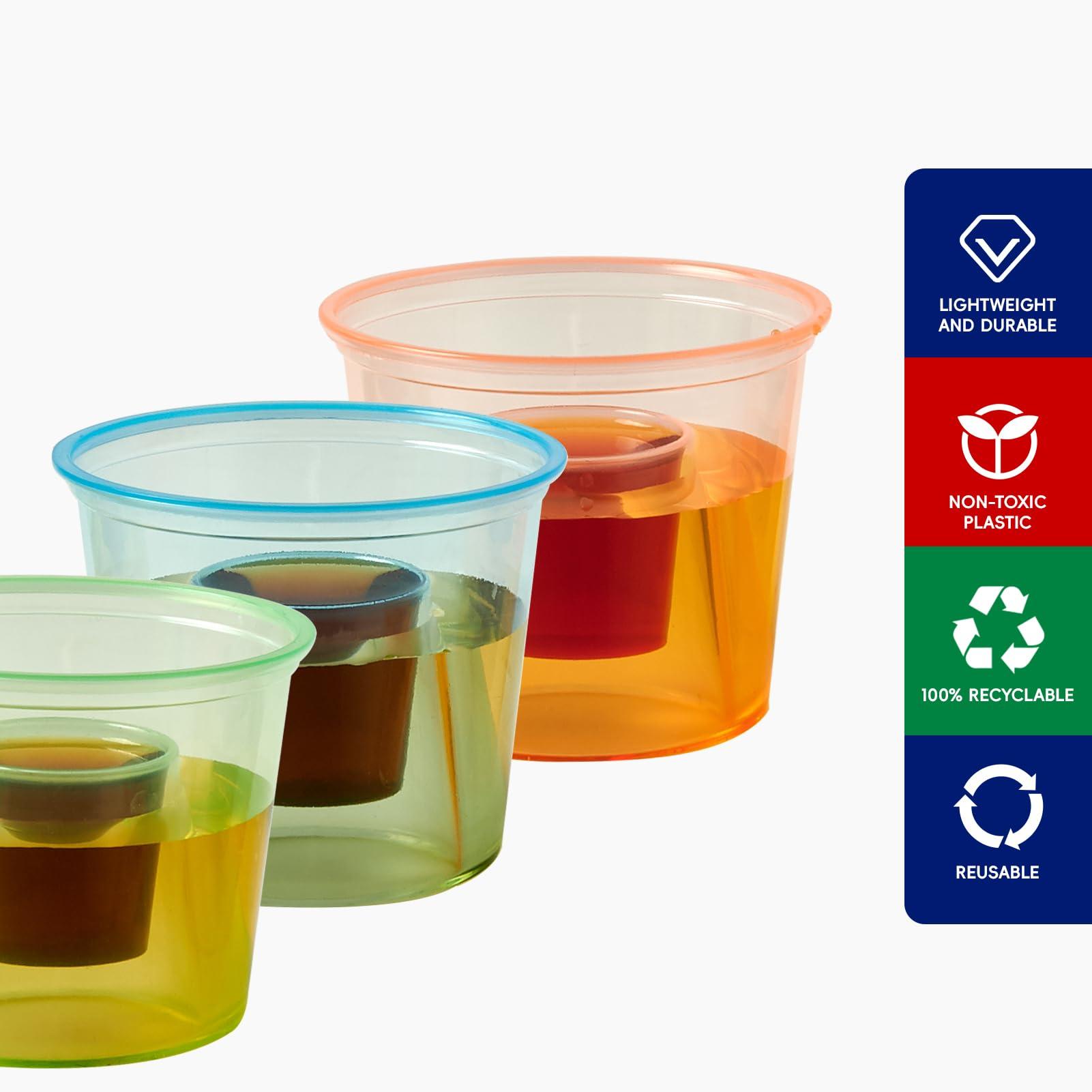 JOLLY CHEF JOLLY CHEF 200 Disposable Bomber Cups, Color Plastic Bomber Shot Glasses,Highly Durable and Reusable Shot Cups Perfect for Wedding, Thanksgiving, Halloween, Christmas Party