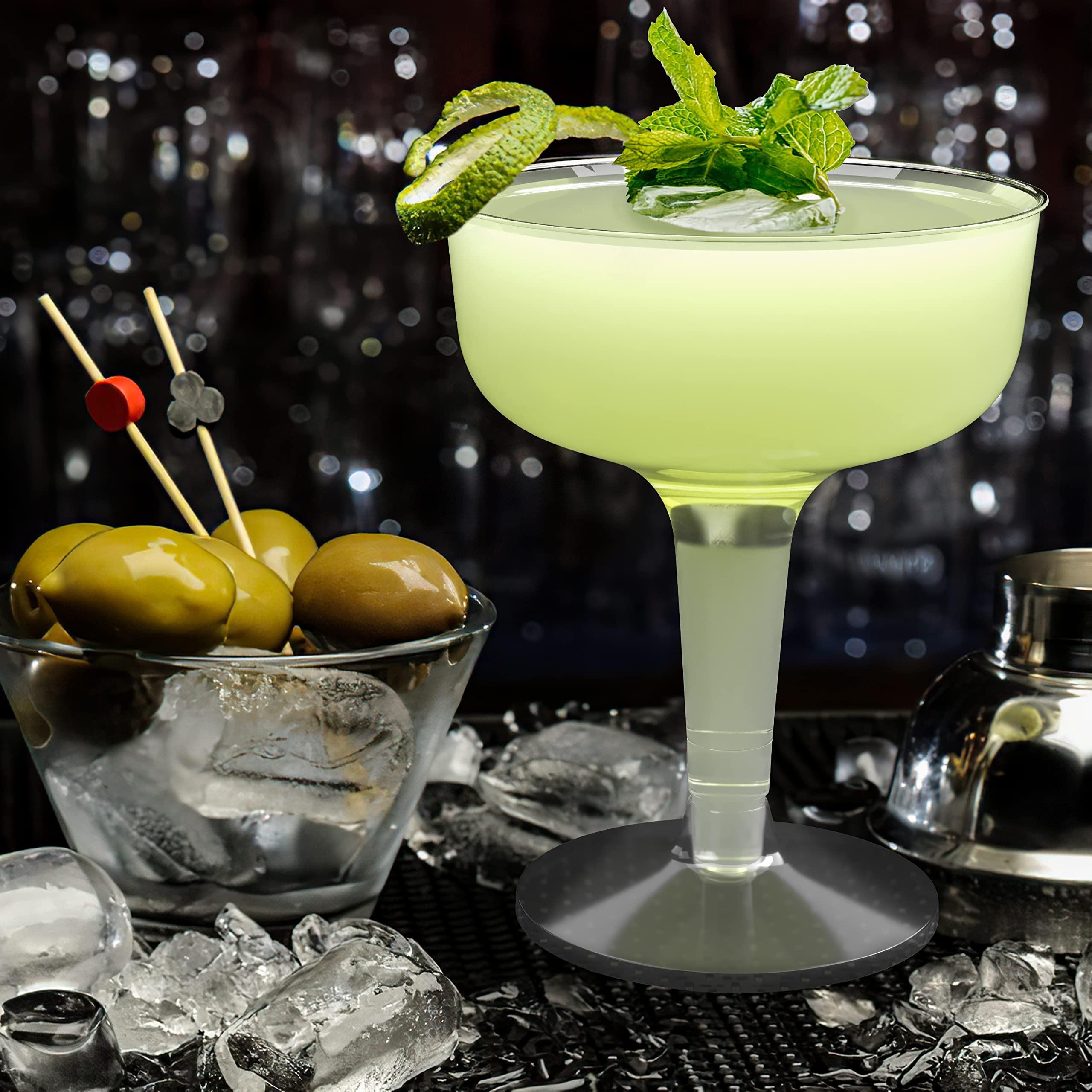 Exquisite Exquisite Plastic Champagne Coupe Glasses Set -96 Pack 4 Oz. - Crystal Clear Disposable Champagne Glasses With Stem - Plastic Champagne Glasses Disposable - Ideal For Weddings, Birthdays, And Parties