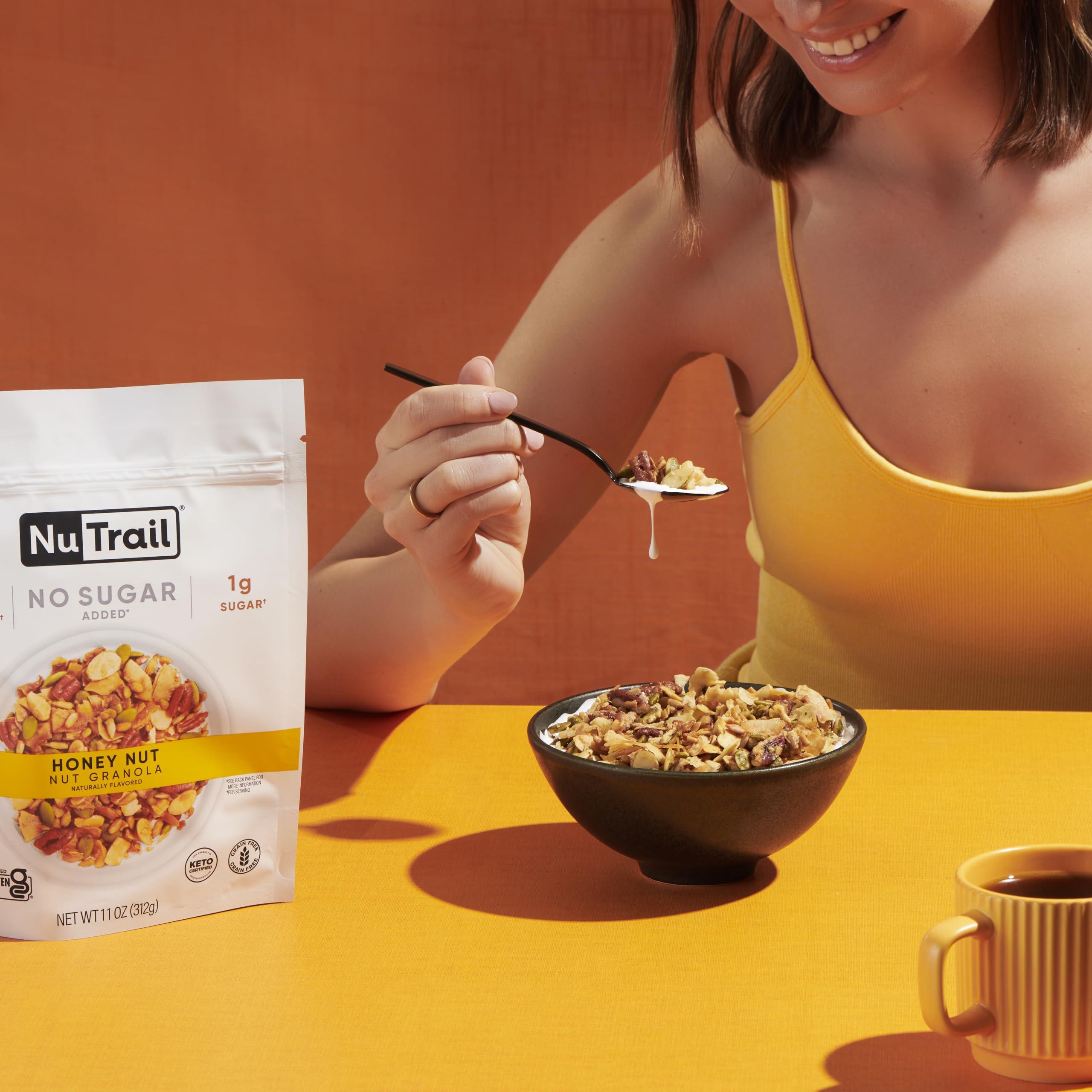 NuTrail NuTrail Nut Granola Cereal, Honey Nut, No Sugar Added, Keto, Low Carb, Gluten Free, Grain Free, Healthy Breakfast 8 oz. 6 Count