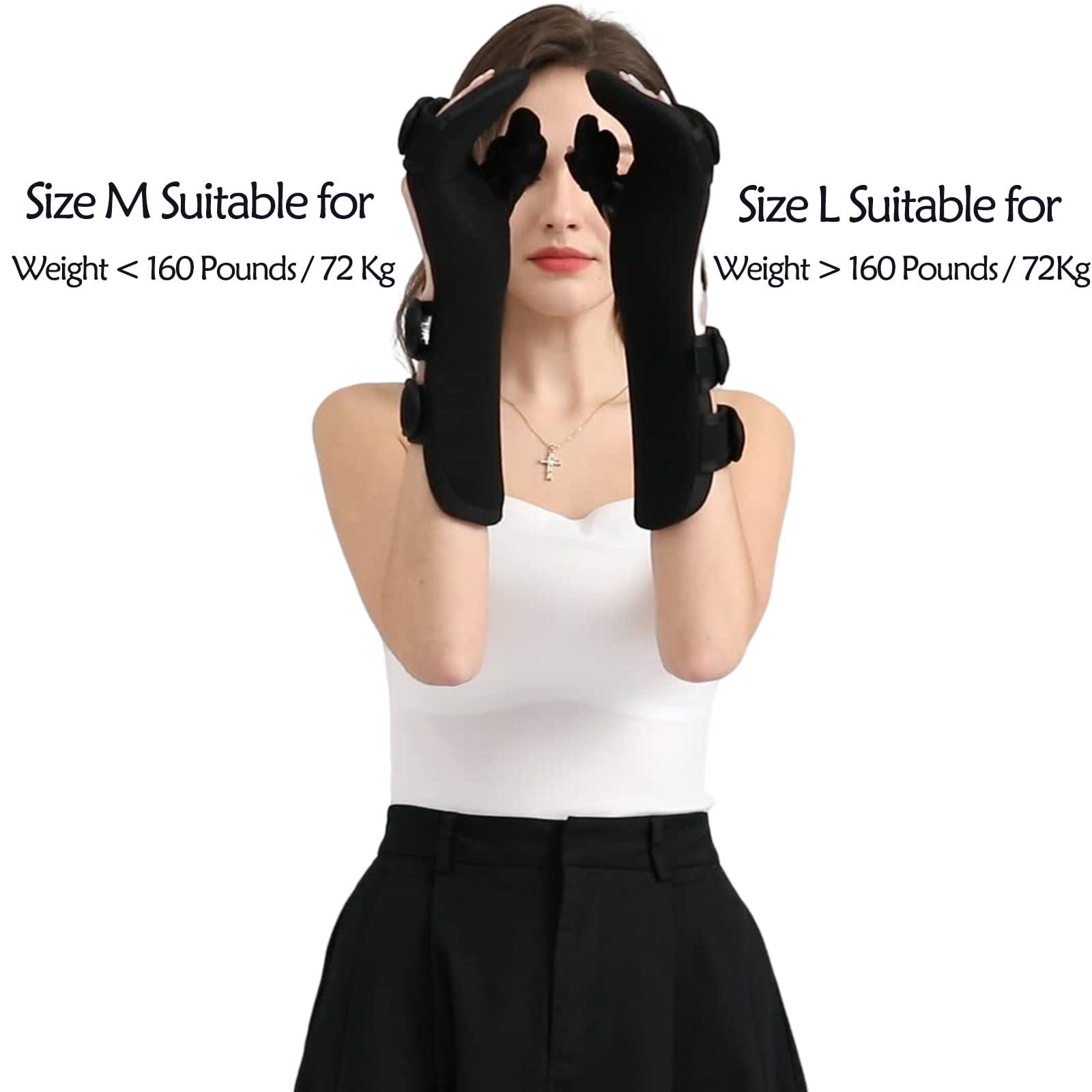 carezoe Carpal Tunnel Wrist Brace Night Support, Resting Hand Braces for Syndrome Tendonitis Carpelrx, Cockup Wrist Splint for Sleeping Sprained Pain Relief Orthopedic (Right, Medium)