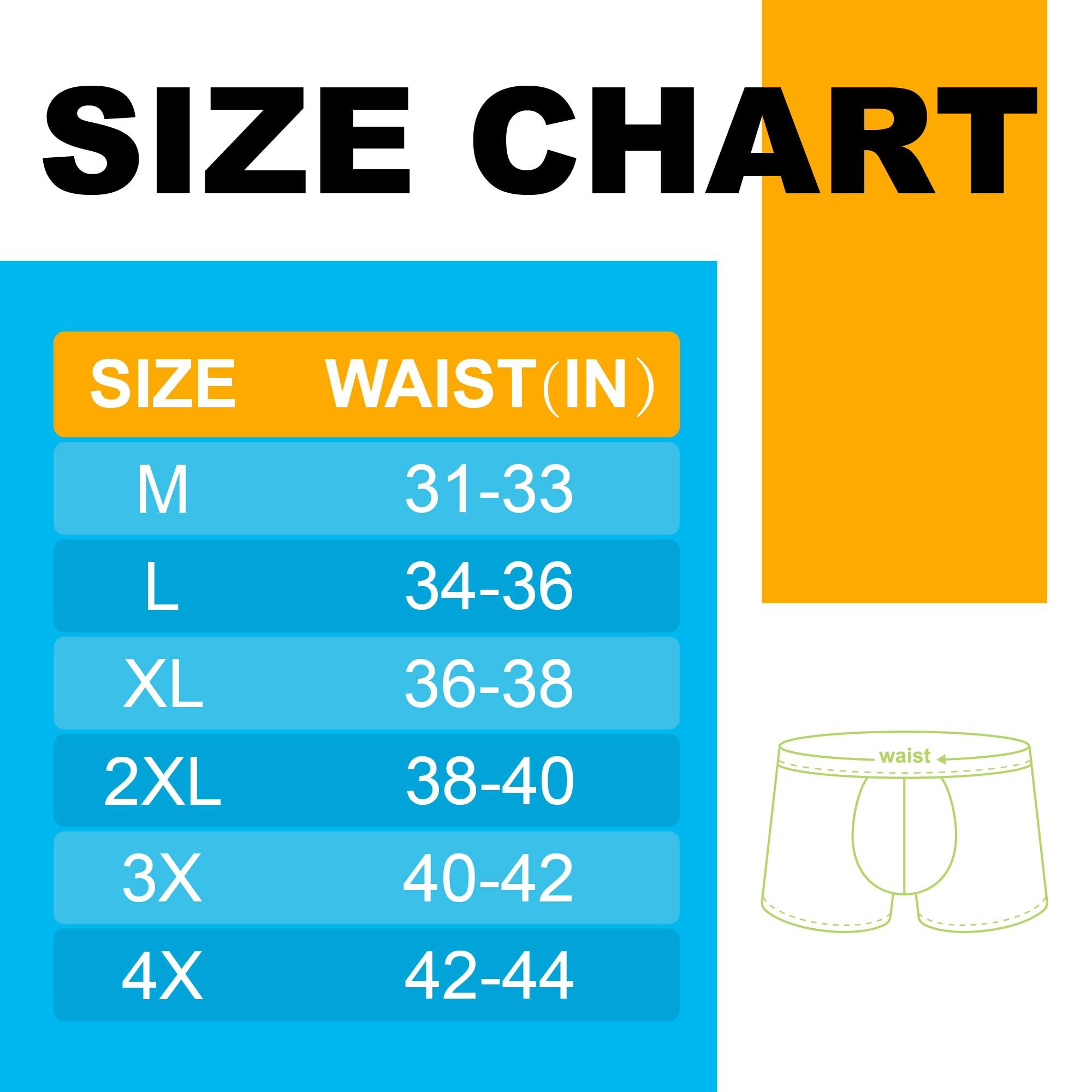 IRISMORII RISMORII Mens Leakproof Underwear Washable Adult Bladder Protection Incontinence Absorbent Trunk 60 ML Absorbency (Dark Blue L)