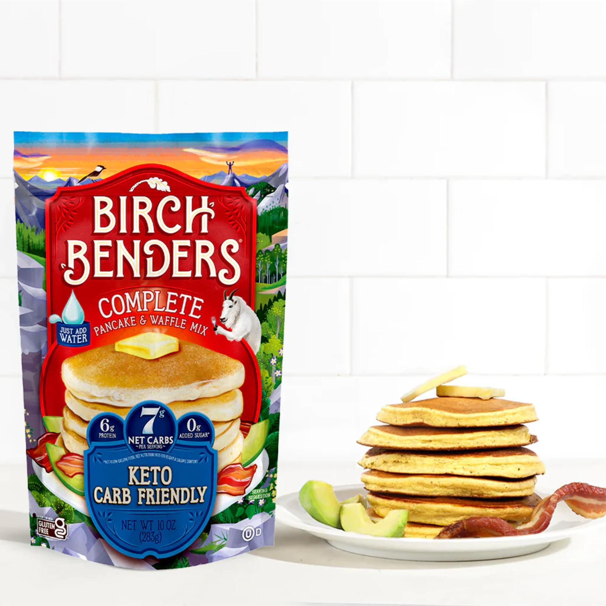 Birch Benders Keto Pancake & Waffle Mix by Birch Benders, High Protein, Gluten-free, Keto-Friendly, 10 oz (Pack of 6)