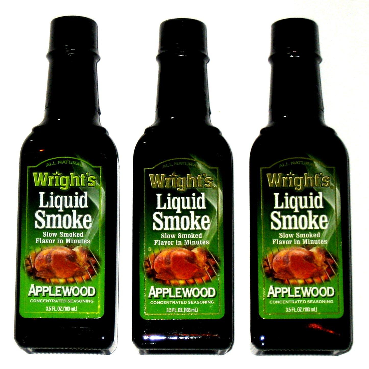Wrights WRIGHT'S All Natural Applewood Liquid Smoke - 3.5 Oz (3-Pack)