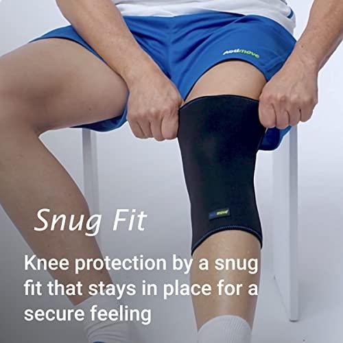 Actimove Actimove Sports Edition Knee Support Closed Patella with COOLMAX AIR Technology Sleeve for Pain Management For Strains, Sprains & Swelling - Left/Right Wear Navy, Small