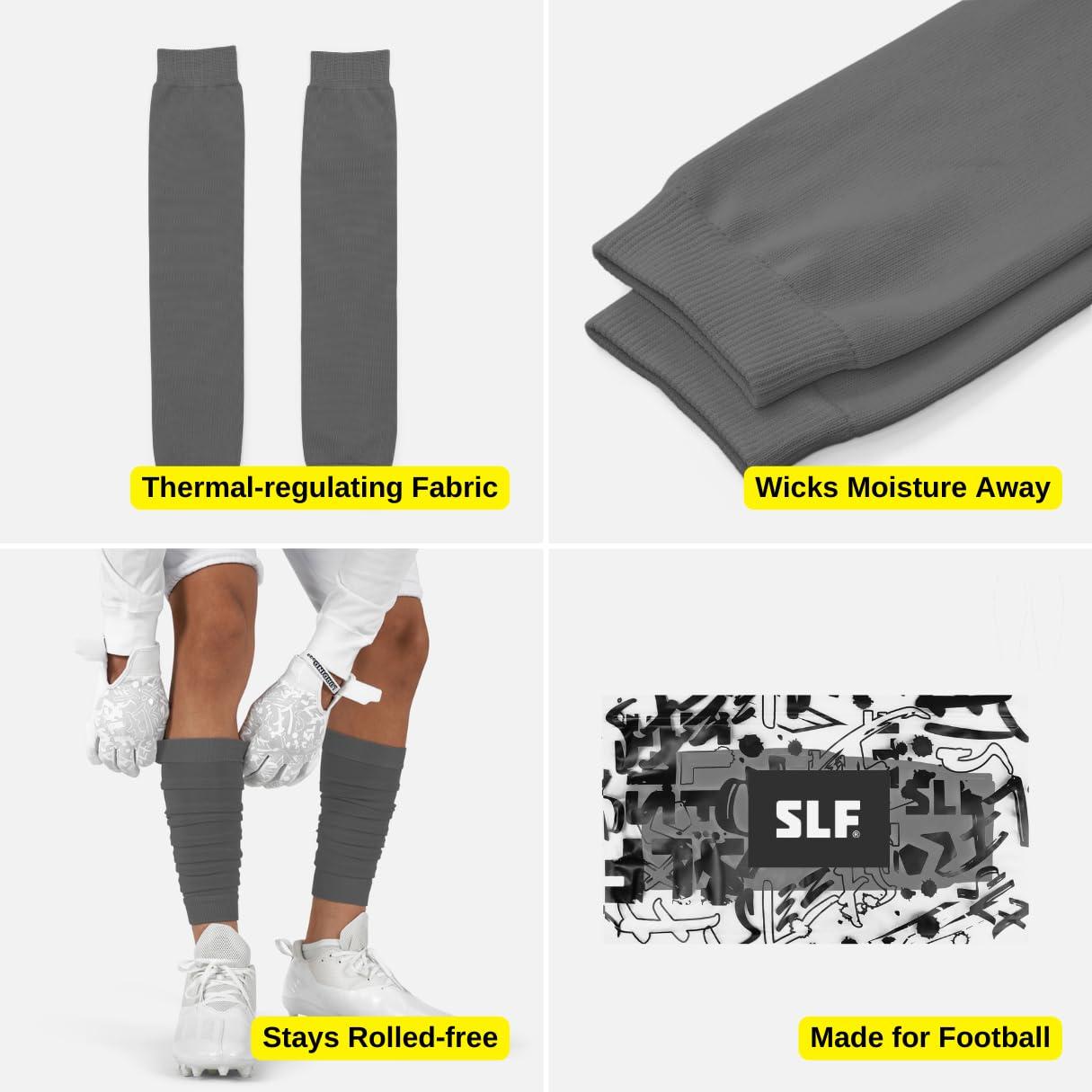 SLEEFS SLEEFS Calf Compression Leg Sleeves - Football Leg Sleeves for Youth Athletes - Shin Splint Support (Gray)