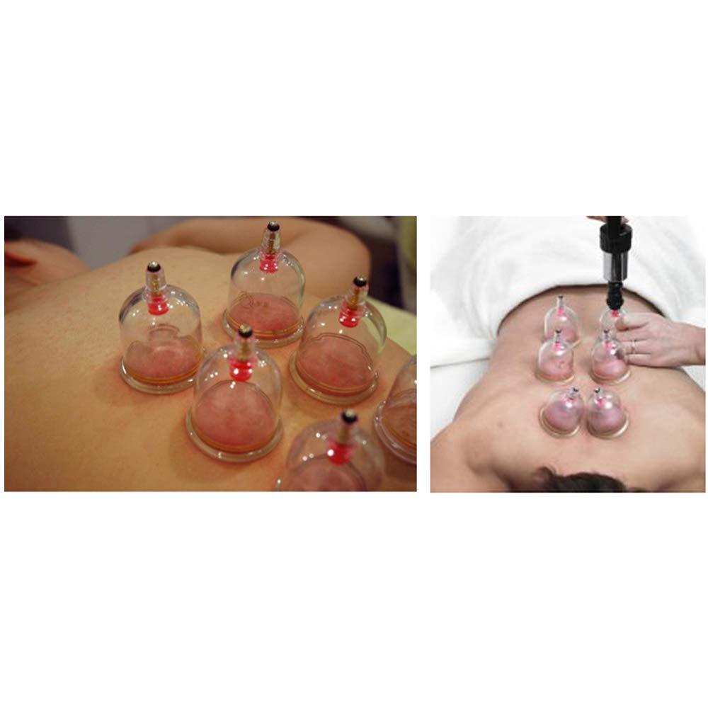 D.G Korea Daegun Plastic Air Vacuum Suction Massage Cup 15 PCS Full Set with Pump