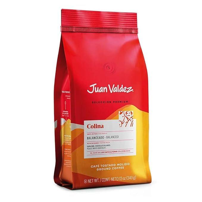 Juan Valdez Premium Colombian Coffee, Colina (Balanced) Ground Coffee, 12-Ounce Bags (Pack of 2)
