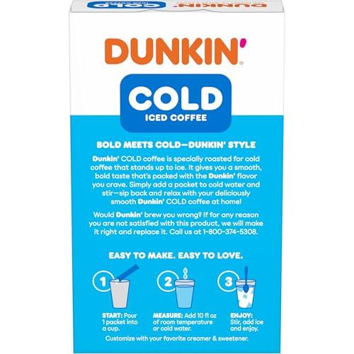 Dunkin\' Dunkin\' Cold Powdered Single Serve Instant Coffee Packs, 6 Count