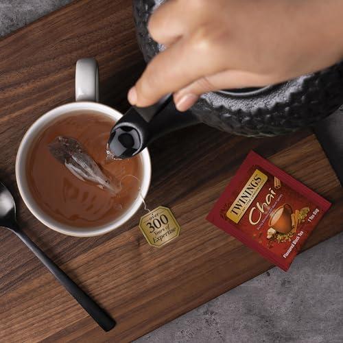 Twinings Twinings Chai Tea, Caffeinated Black Tea Naturally Flavored with Aromatic Spices and Ginger, Tea Bags Individually Wrapped, 20 Count Ea (Pack of 2)