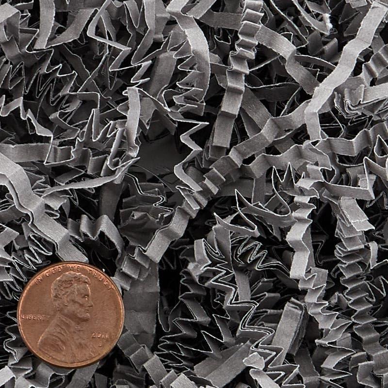 Paper Mart Paper Mart Crinkle Paper Filler, Gray 10 LB Bag, Shredded Paper for Gift Baskets, 24 x 16 x 11.5 Inch Compacted Bag of Crinkle Cut Paper Shred