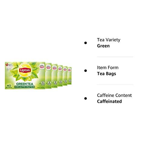 Lipton Lipton Decaffeinated Green Tea Bags, Unsweetened Teabags for Decaf Hot Tea or Decaf Iced Tea, 240 Total Tea Bags (40ct - Pack of 6)