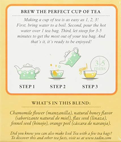 Tadin Tea TADIN TEA TEA BAG MANZANILLA CON MIEL,24 Count (Pack of 6)