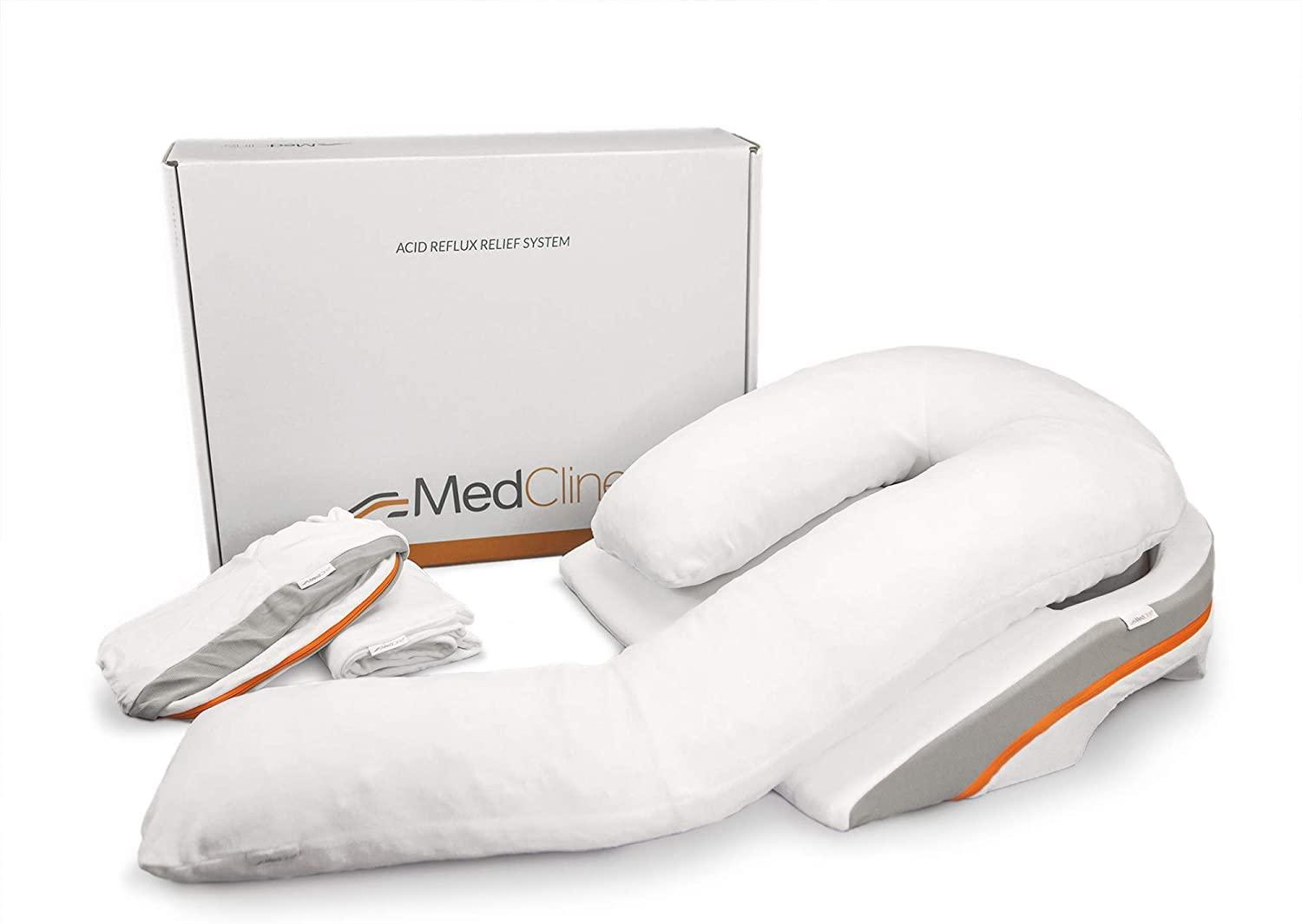 MedCline MedCline Reflux Relief System Bundle, Bed Wedge Pillow for Acid Reflux and GERD Relief with Therapeutic Body Pillow, Insert, and Extra Covers, Comfortable Sleep Position, Small for 4'8" to 5'4" Tall