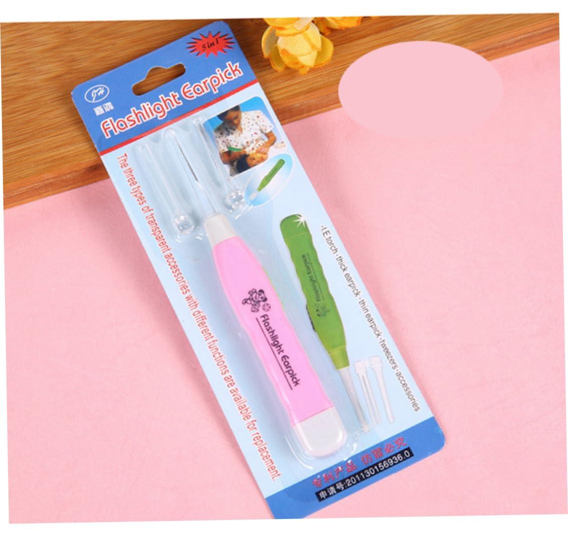Generic 2 PCS LED Ear Spoon Flash Ear Wax Pick Remover Tool Ear Cleaner for Earwax Removal
