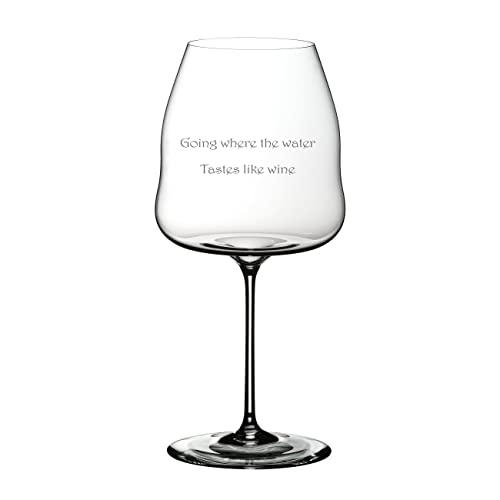 Riedel Riedel Personalized Winewings Pinot Noir/Nebiolo Wine Glass, Custom Engraved Giant 32oz Crystal Red Wine Glass for Pinot Noir, Nebiolo, Burgundy, Barbaresco and More