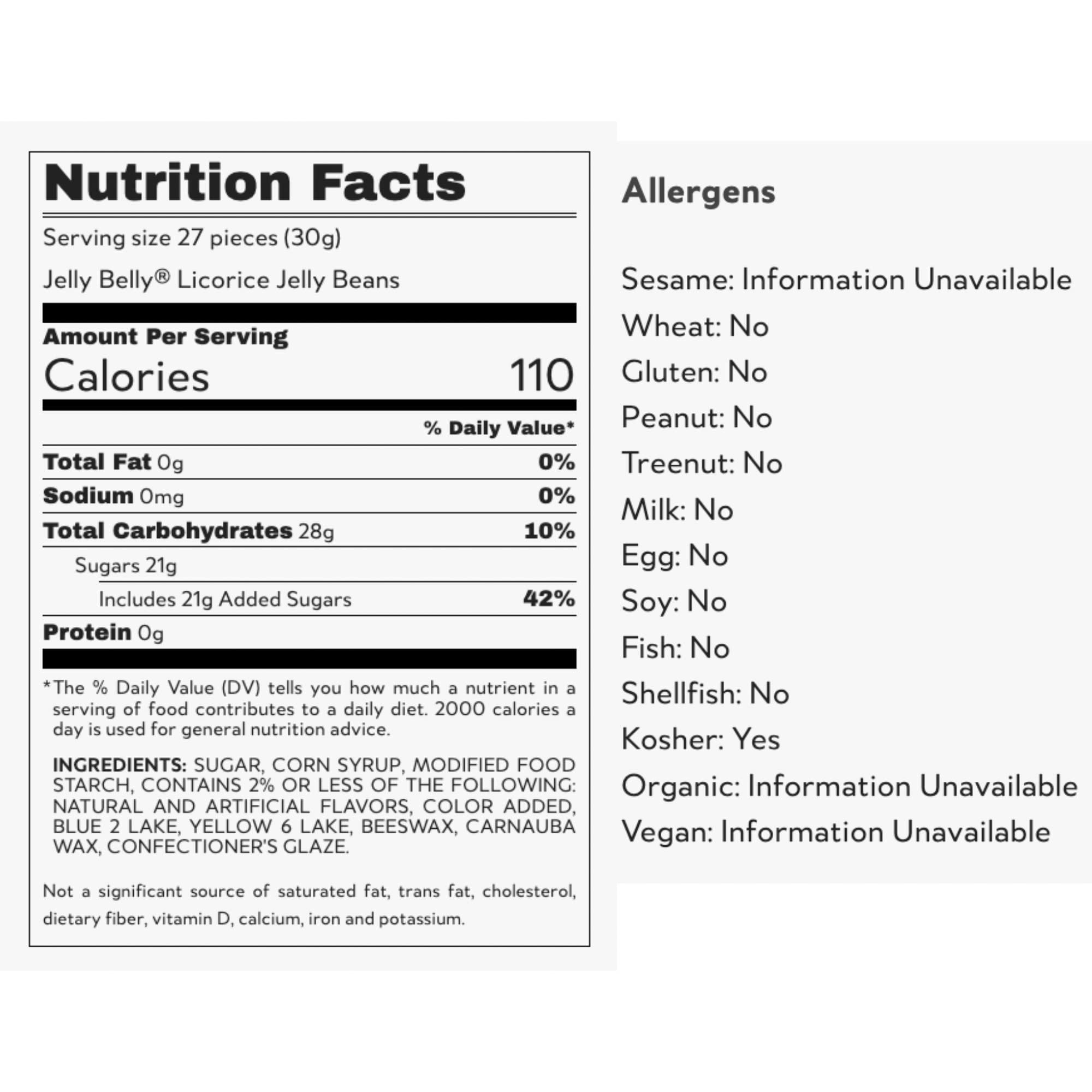 Sweetzo Sweetzo Black Licorice Jelly Beans On the Go Bags, Soft and Chewy Old Fashioned Candies, Vegetarian Friendly Fat Free Candy Summer 2024 Travel Snack (Pack of 3)