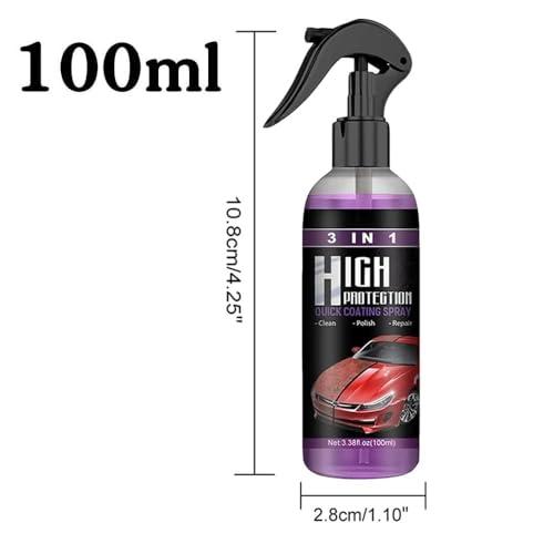 Jonissi 3-in-1 Car Coating Spray, Qpcases 3 in 1 High Protection Quick Car Coating Spray, High Protection 3 in 1 Spray, 3 in 1 Ceramic Car Coating Spray, Kreypo Ceramic Coating (1PC-30ML)