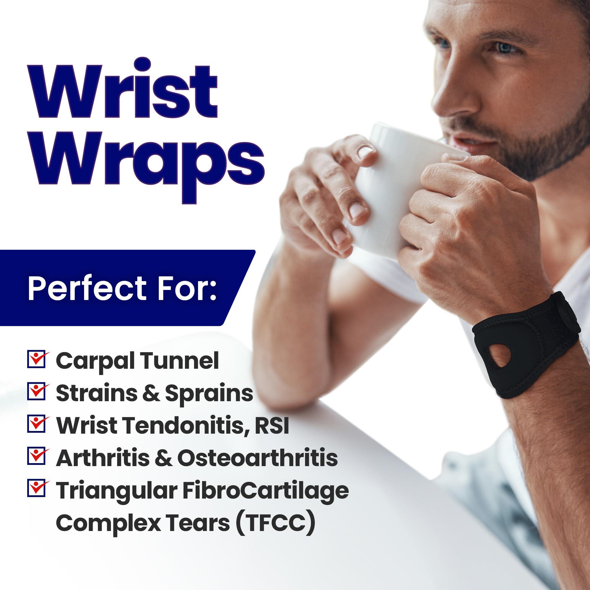ARMSTRONG AMERIKA ARMSTRONG AMERIKA Wrist Brace For Carpal Tunnel Left Hand + Wrist Wrap Compression Wrist Brace For TFCC Tears Large