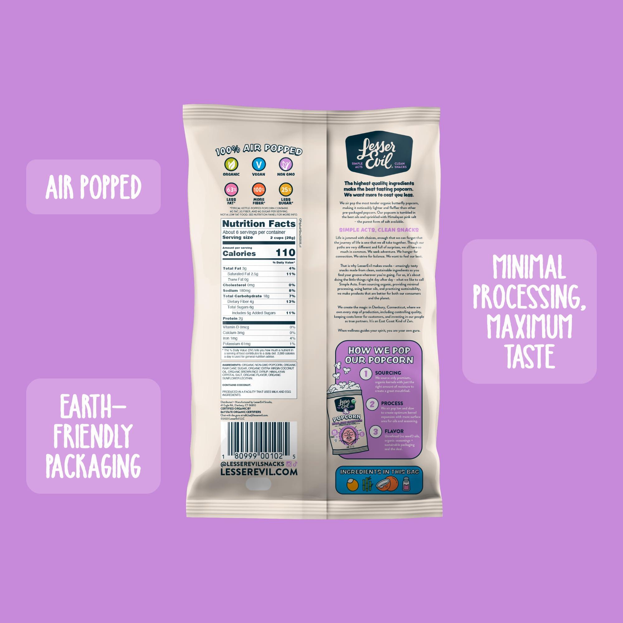 Lesserevil Lesserevil, Popcorn Bowl Sweet Organic, 7 Ounce