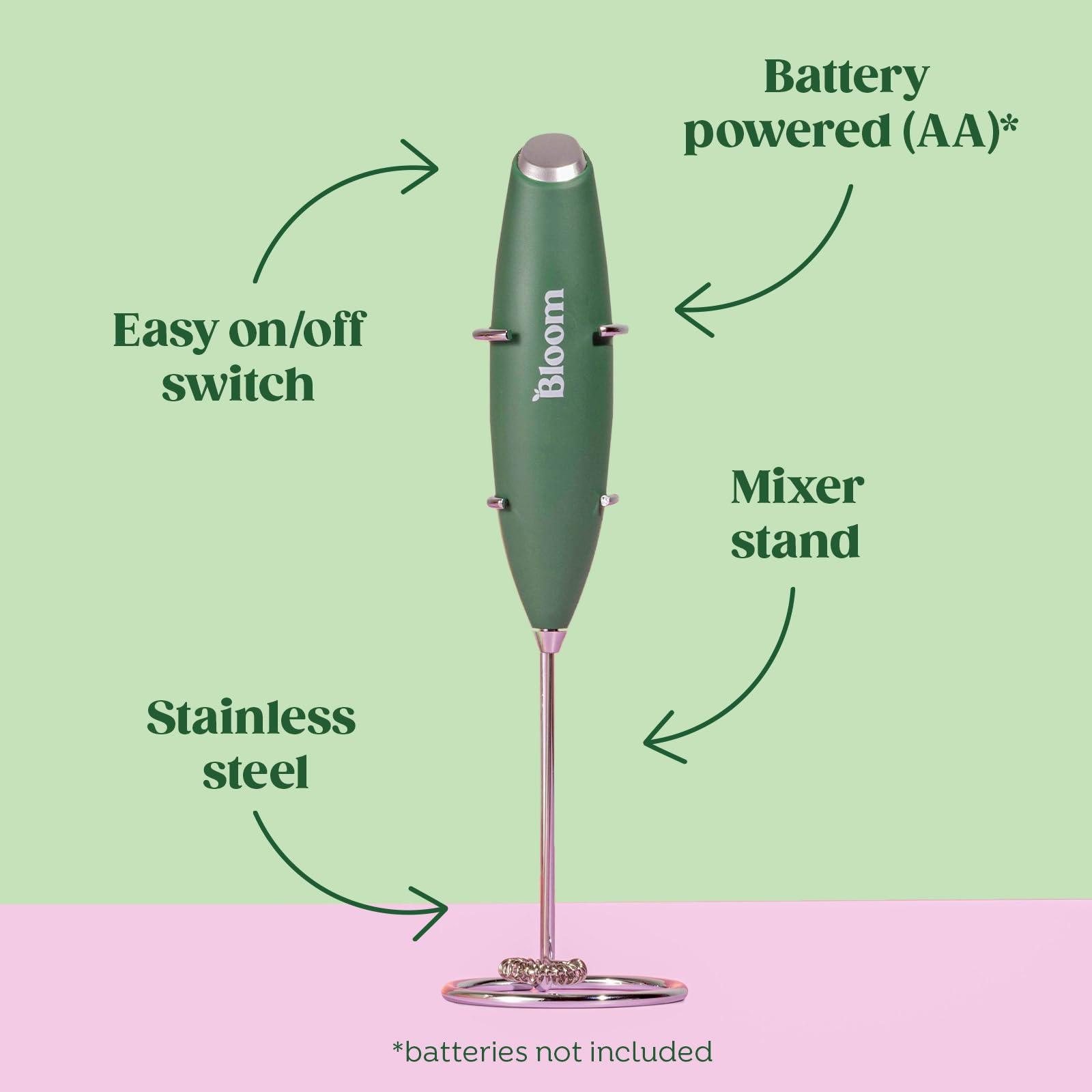 Bloom Nutrition Bloom Nutrition Superfood Greens Powder, Digestive Enzymes with Probiotics and Prebiotics, Gut Health, Bloating Relief, Original + Milk Frother High Powered Hand Mixer
