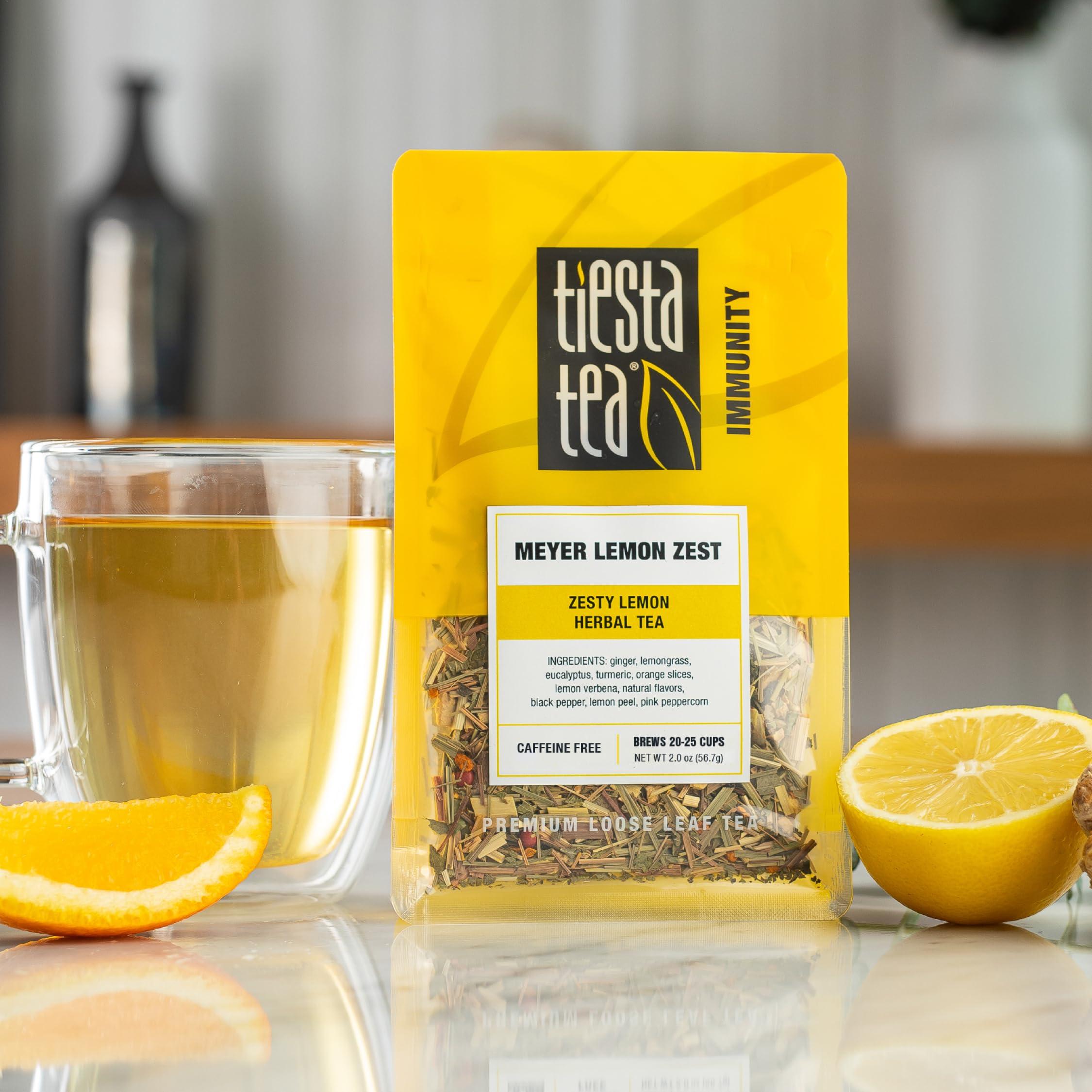 Tiesta Tea Tiesta Tea - Meyer Lemon Zest | Zesty Lemon Herbal Tea | Premium Loose Leaf Tea Blend | Caffeine Free Herbal Tea | Make Hot or Iced & Up to 25 Cups - 2 oz Resealable Pouch