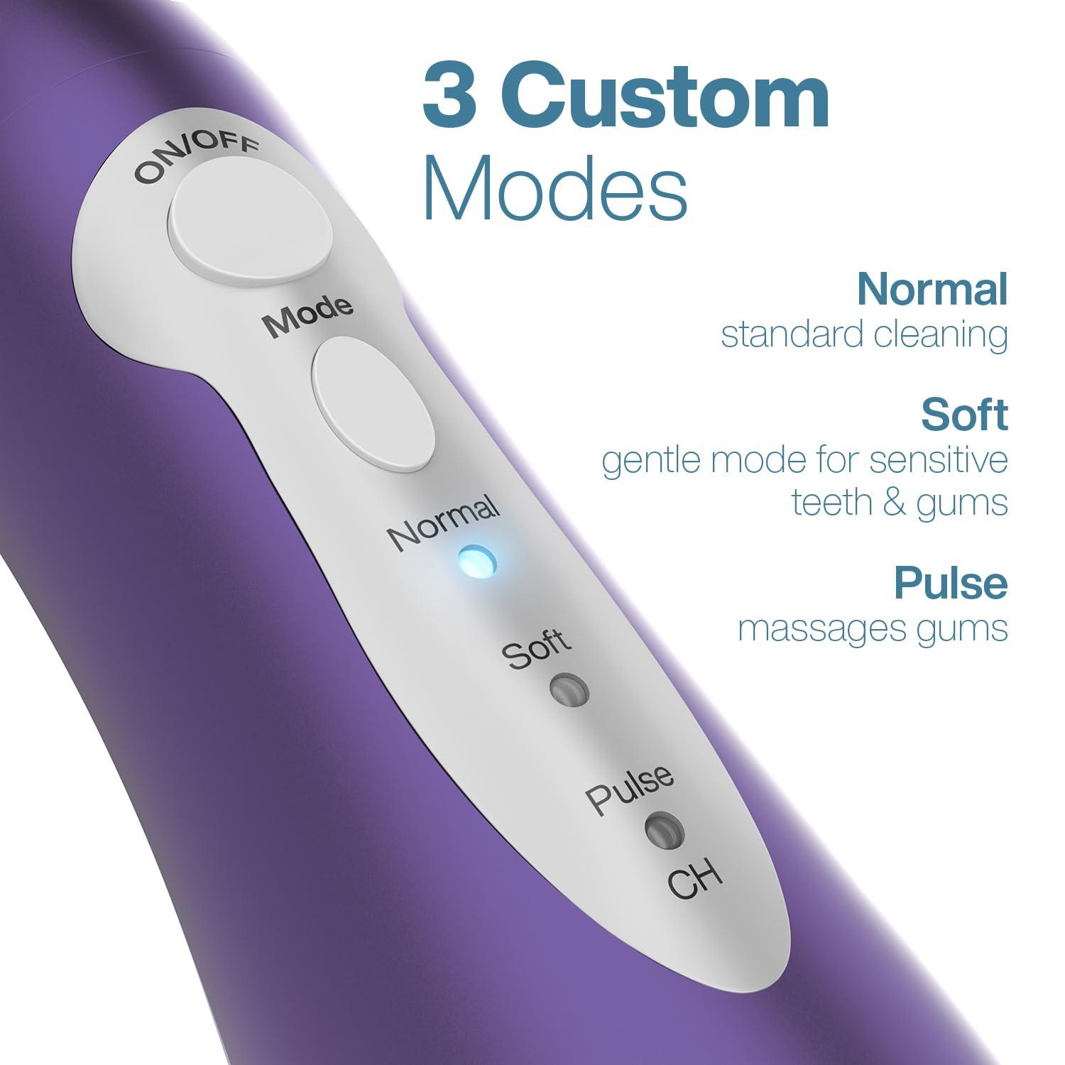 Aquasonic AquaSonic Water Flosser - Cordless Rechargeable Water Flossers for Teeth Cleaning - Waterproof Aqua Flosser, Portable Oral Irrigator for Dental Cleaning with 5 Jet Tips Braces Home Travel