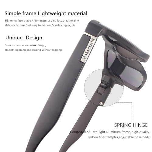 Vepiant Vepiant Polarized Bifocal Reading Sunglasses for Men Women Blue Light Blocking Glasses Black Lens UV Protection Outdoors Sun Readers Lightweight Driving Eyeglasses Tinted Shades Anti Glare Eyewear 3.0