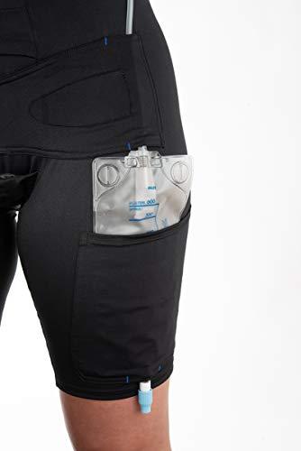CATH WEAR Cathwear Catheter Leg Bag Underwear - Leg Bag Holder for Men & Women| Medicare Approved -Compatible with Foley, Nephrostomy, Suprapubic & Biliary Catheters Holds (2) 600ml Leg Bags - Black - XX-Large