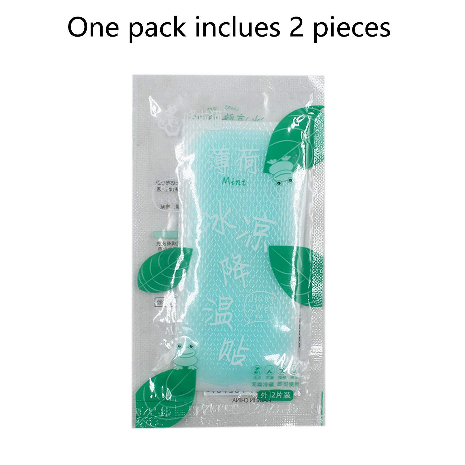 Peixiong 40 Sheets Cooling Gel Patches, Cooling Forehead Strips Cooling Gel Sheet for Relieve Fatigue, Refreshing, Sunstroke, Cooling Gel Forehead Patches Kids, Cooling Gel Patches for Adults
