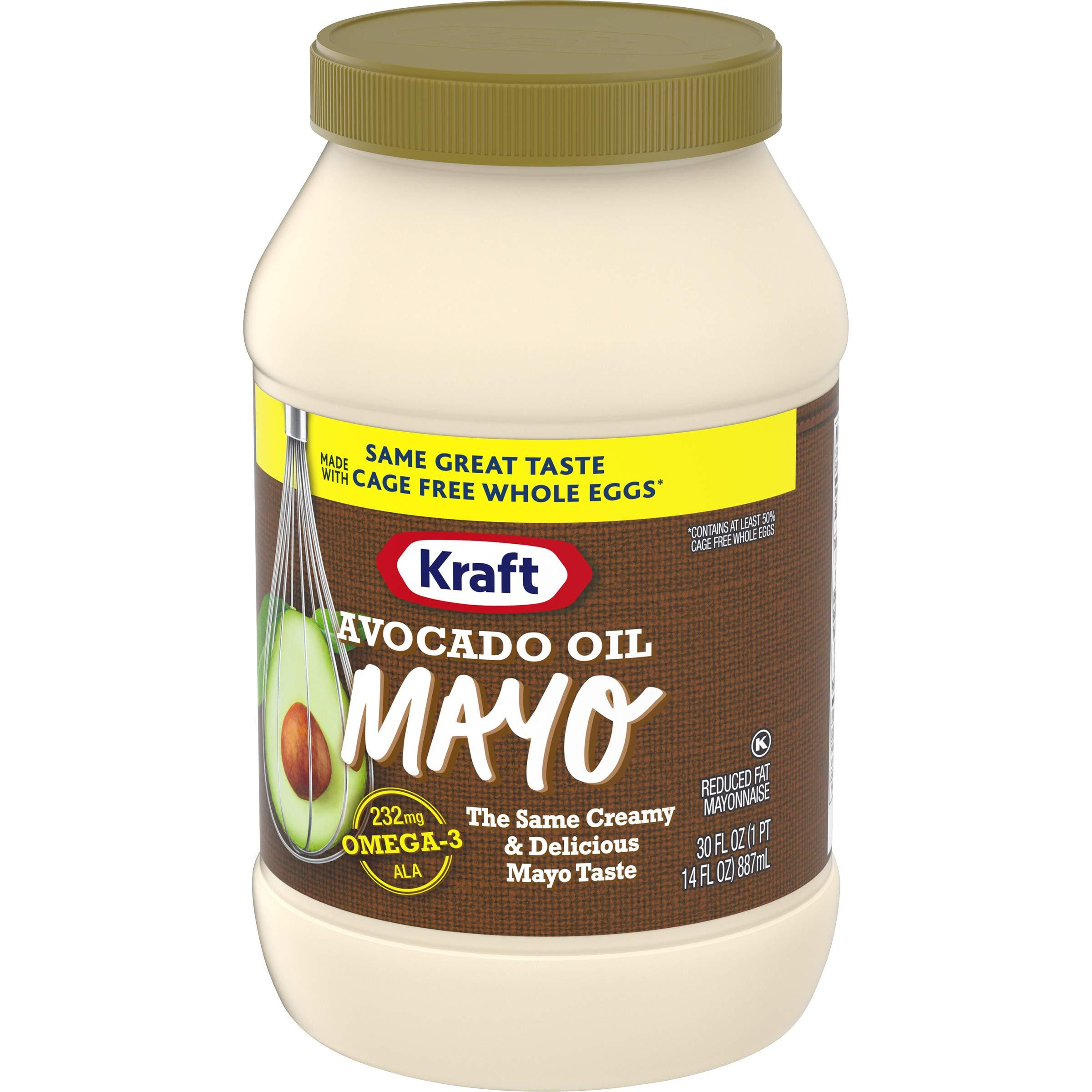 Kraft Kraft Mayo with Avocado Oil Reduced Fat Mayonnaise (30 fl oz Jar) (Pack of 2)