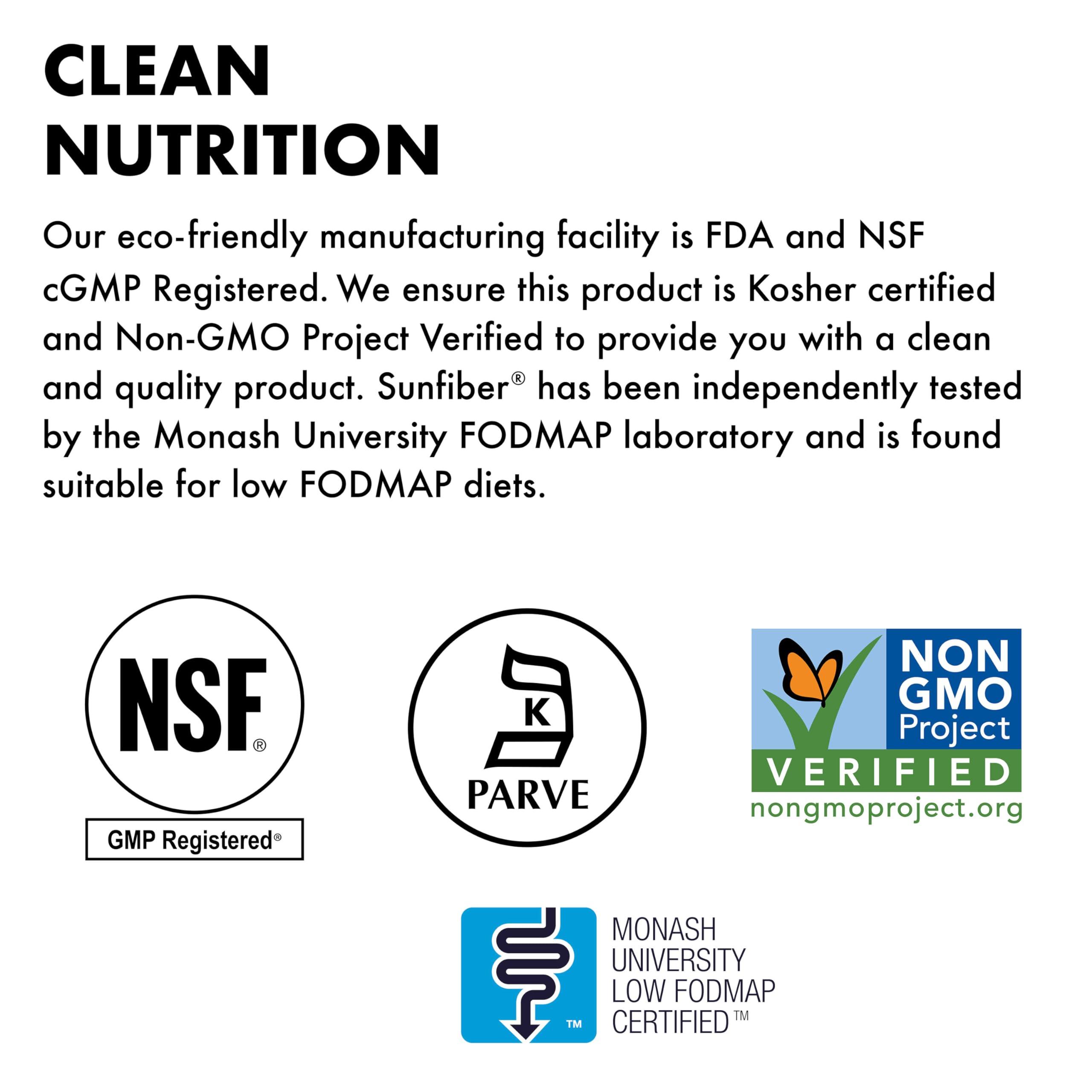 Bluebonnet Bluebonnet Nutrition Sunfiber 6 g of Plant Based Prebiotic Soluble Fiber Supports Digestive Health* - Instant Dissolve Non-GMO, Vegan, Kosher, Low-FODMAP Unflavored, 7.4 OZ, 30 Servings