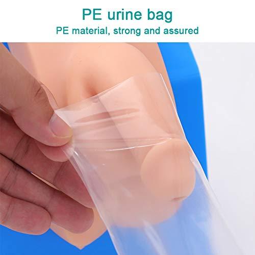 MBROS 50pcs Disposable Urine Drainage Bags, Male Incontinence Aid, Portable Urine Collector Bag for Bedridden Elderly and Disabled Men