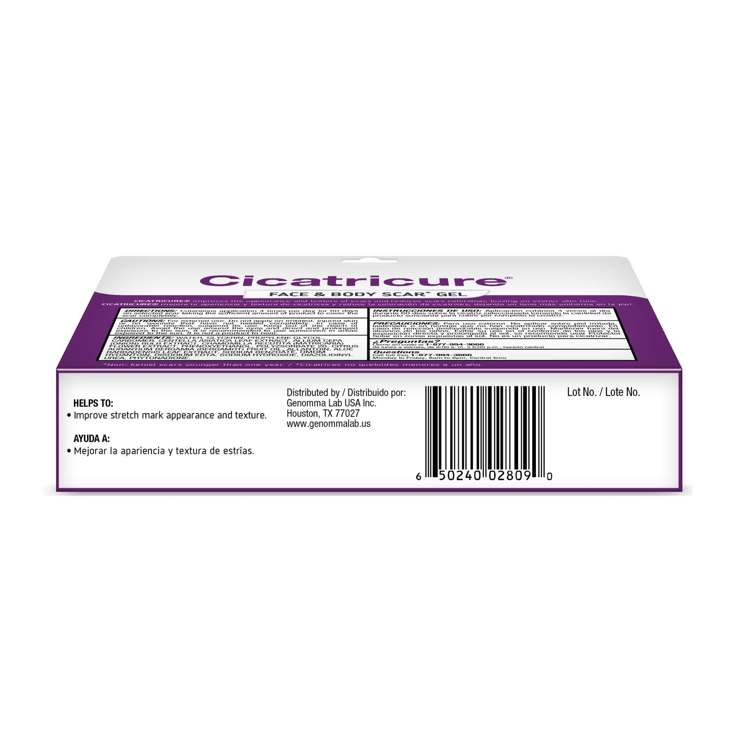 Cicatricure Cicatricure Scar Gel Cream Reduces Visible Scarring From Surgery, Burns, Acne, Injury 1.0 oz ( 2pk.)