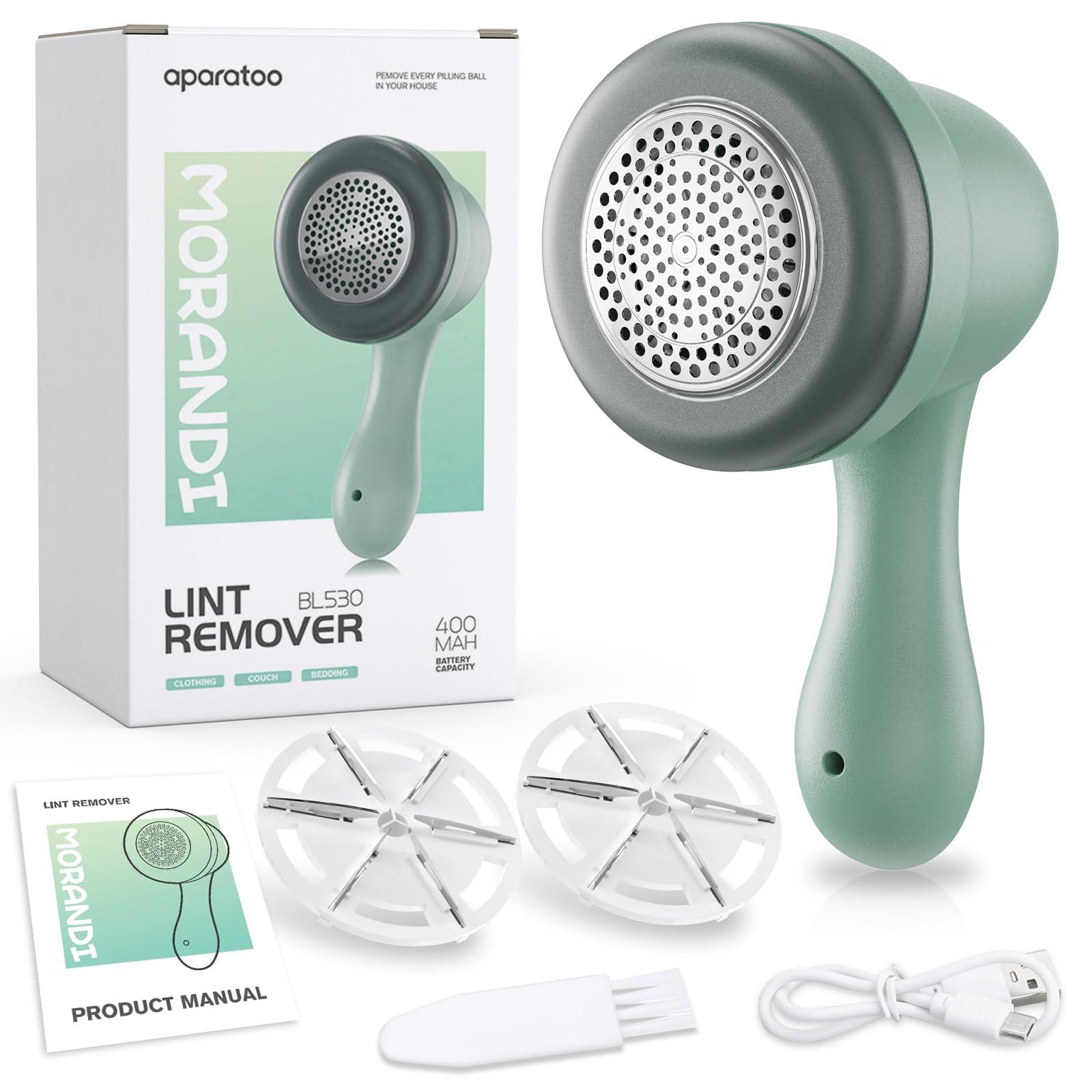 Bubbacare Electric Lint Remover Fabric Shaver, USB Rechargeable Bobble Remover for Clothes Debobbler Clothes Shaver Sweater Shaver Lint Roller Wool Defuzzer Fluff Remover for Clothes Carpet(3 Blades Included)