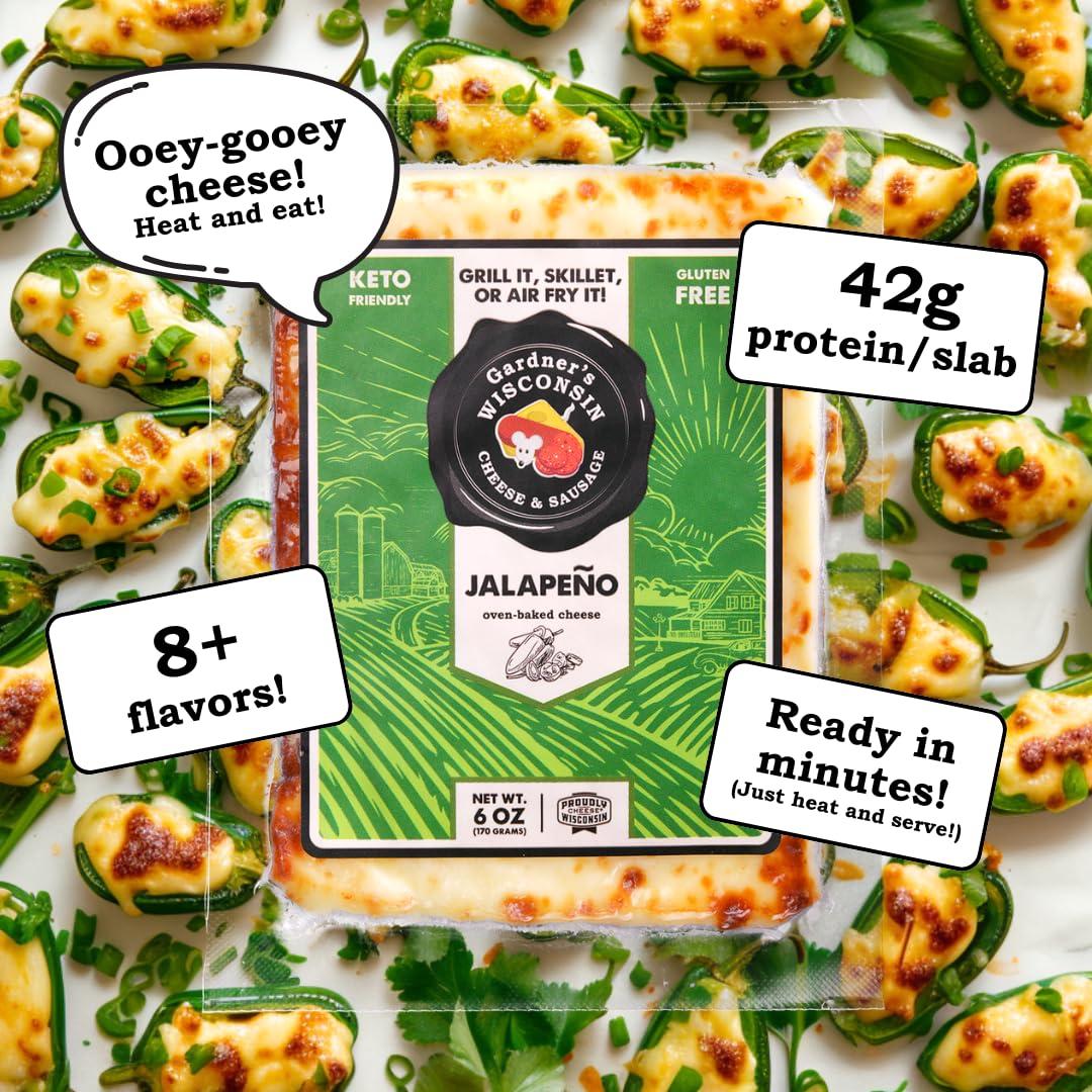 Gardner\'s Wisconsin Cheese Gardner\'s Wisconsin Cheese, Oven Baked Cheese (9 Pack, Oven Baked Bundle) - Artisan Cheese Made in Wisconsin, Perfect for Holiday Gifts, Grilling, Barbeques, and Holiday Season