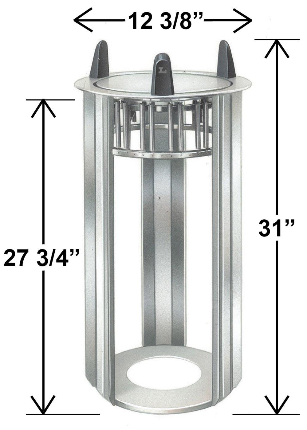 Lakeside Manufacturing Lakeside 4009 Food Service Regular Open Drop-in Plate Dispenser, Stainless Steel (Fully Assembled)