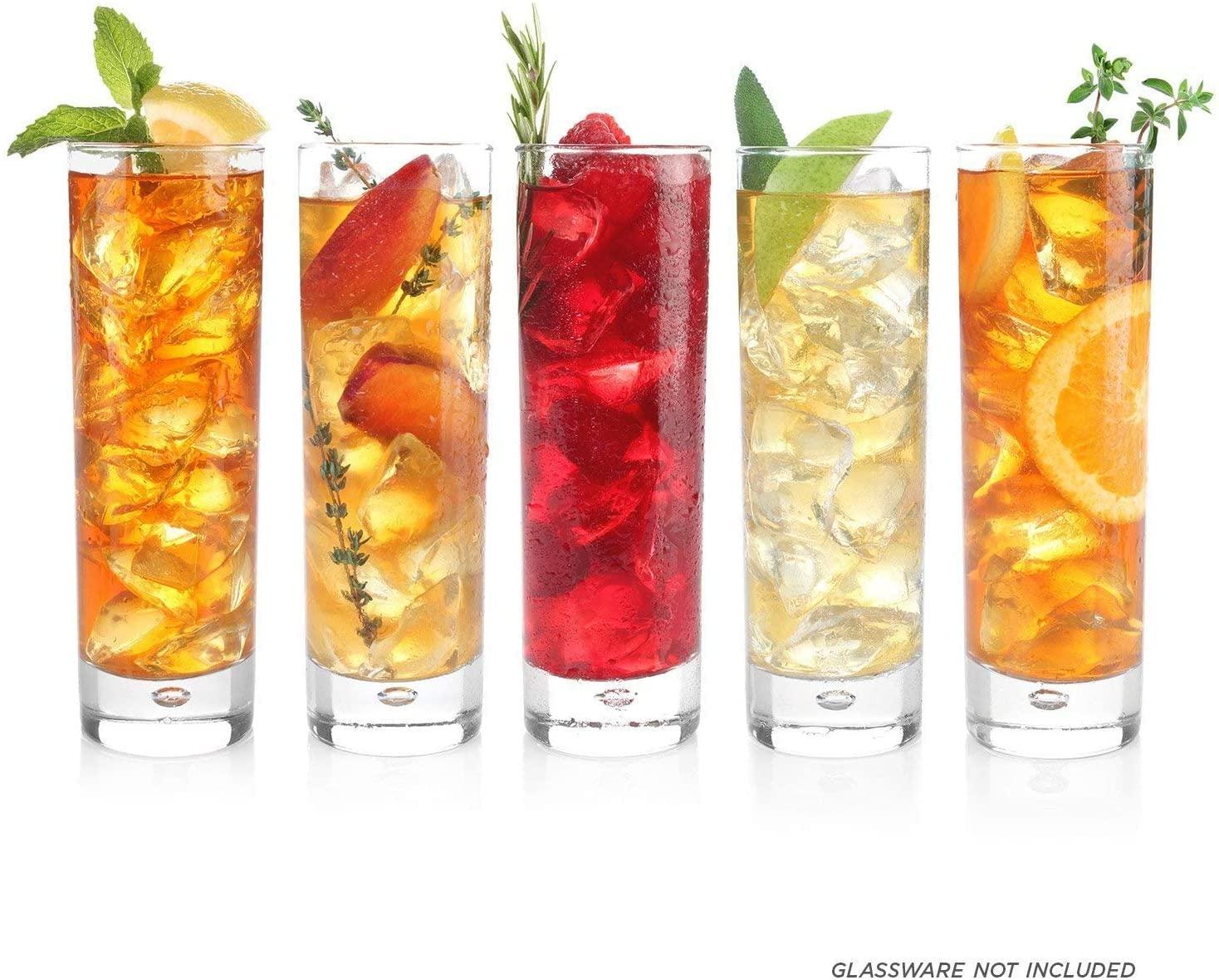 Tea Forte Tea Forte Tea Over Ice Steeping Pitcher + Tea Infuser Blends, Variety Pack Tea Pitcher Sized Ice Tea Infusers (5pk) + Glass Serving & Brewing Pitcher Set for Flash Chilled Ice Tea