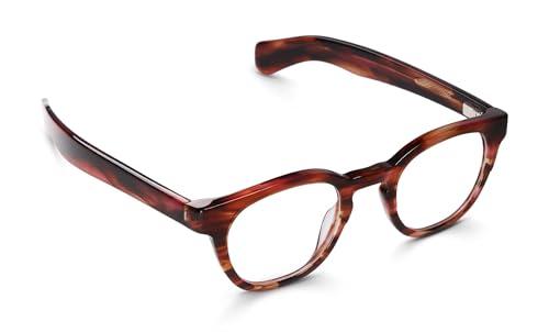 eyebobs eyebobs Total Wit | Premium Reading Glasses for Men and Women | Round Frame for Average Faces | Brown Pattern, 3.50