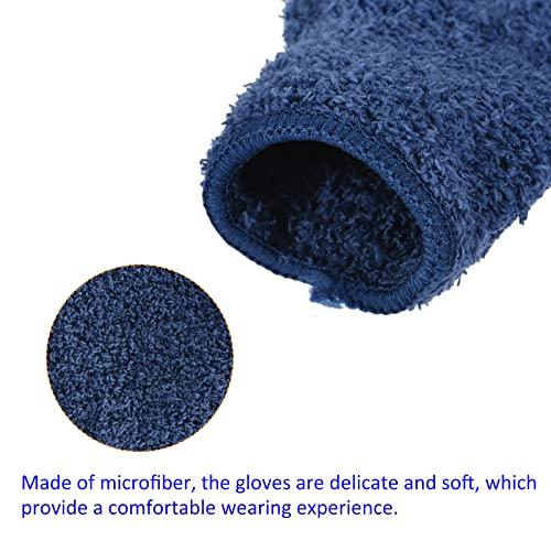 M METERXITY M METERXITY 2 Pair Dust Removal Gloves - Household Cleaning Mitts, Soft & Durable, Apply to Kitchen/Garden/Room (8.66 x 5.12 Inches, Gray Dark Blue)