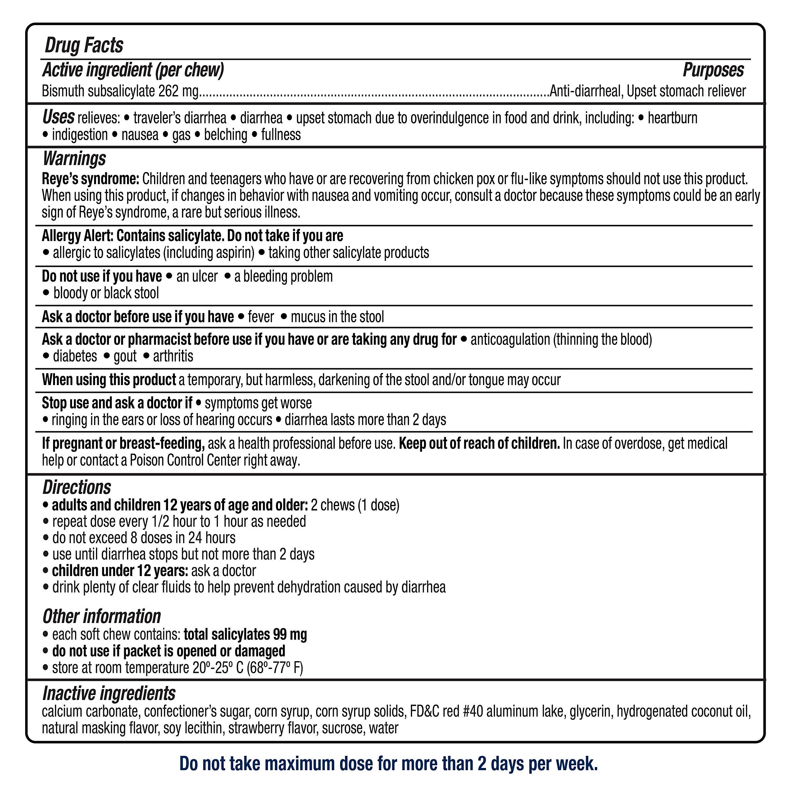 Kaopectate Kaopectate Anti-Diarrheal Soft Chews 24 Count and Upset Stomach Relief Liquid 11 Fl Oz