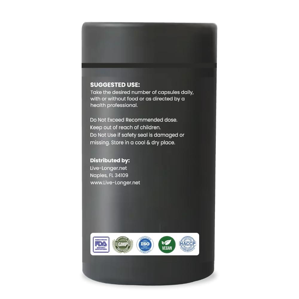 Live-Longer.net Live-Longer.net Ca-Akg, Calcium Alpha-ketoglutarate, 80mg per 2 Capsule Serving