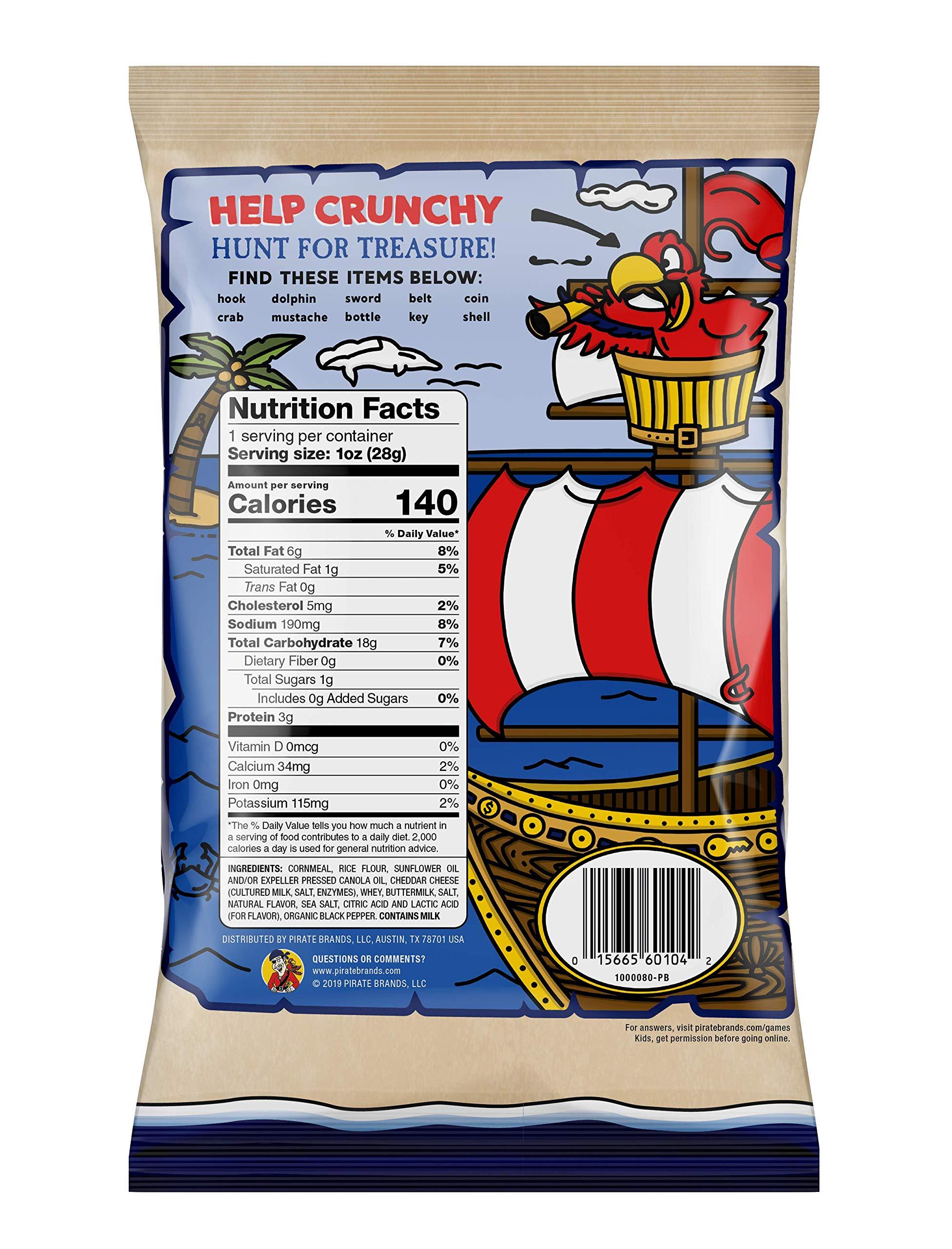 Pirate\'s Booty Pirate\'s Booty Snack Puffs, Aged White Cheddar 1oz (Pack of 6)