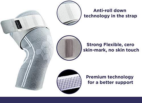 ArthritisHope ArthritisHope Knee Compression Sleeve made from Rayon Derived from Bamboo (7XL) for Knee Pain with Strap, Running, Weightlifting, Arthritis, Sports, Gym, ACL (Men and Women)