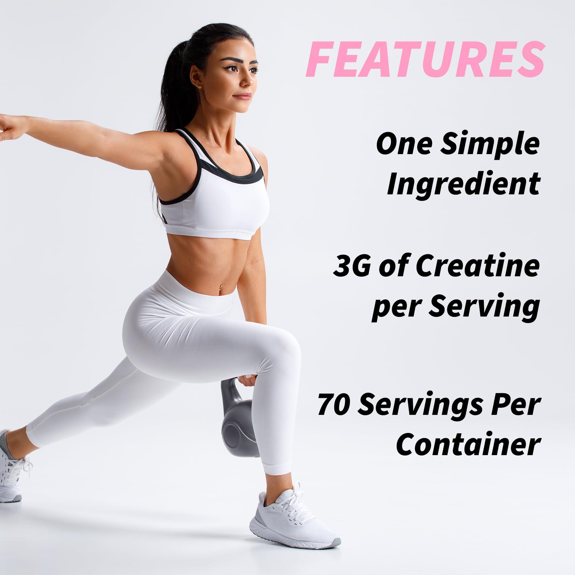 Peach Pump Creatine for Women - Creatina - Creatine for Women Booty Gain - Creatine Powder - Womens Creatine - Booty Builder - 70 Servings: Unflavored