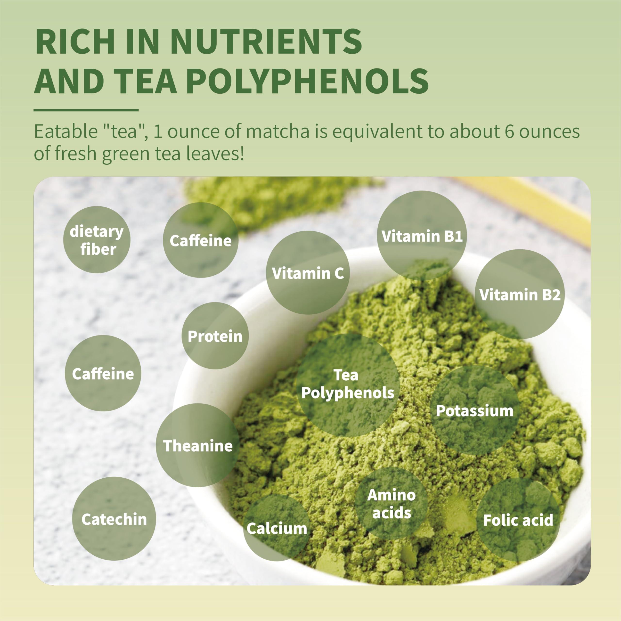 Tian Hu Shan TIAN HU SHAN Matcha Green Tea Powder 3.5oz/100g, Pure Matcha Powder Culinary Grade Unsweetened for Lattes, Cooking, Baking, Vegan 100% Natural