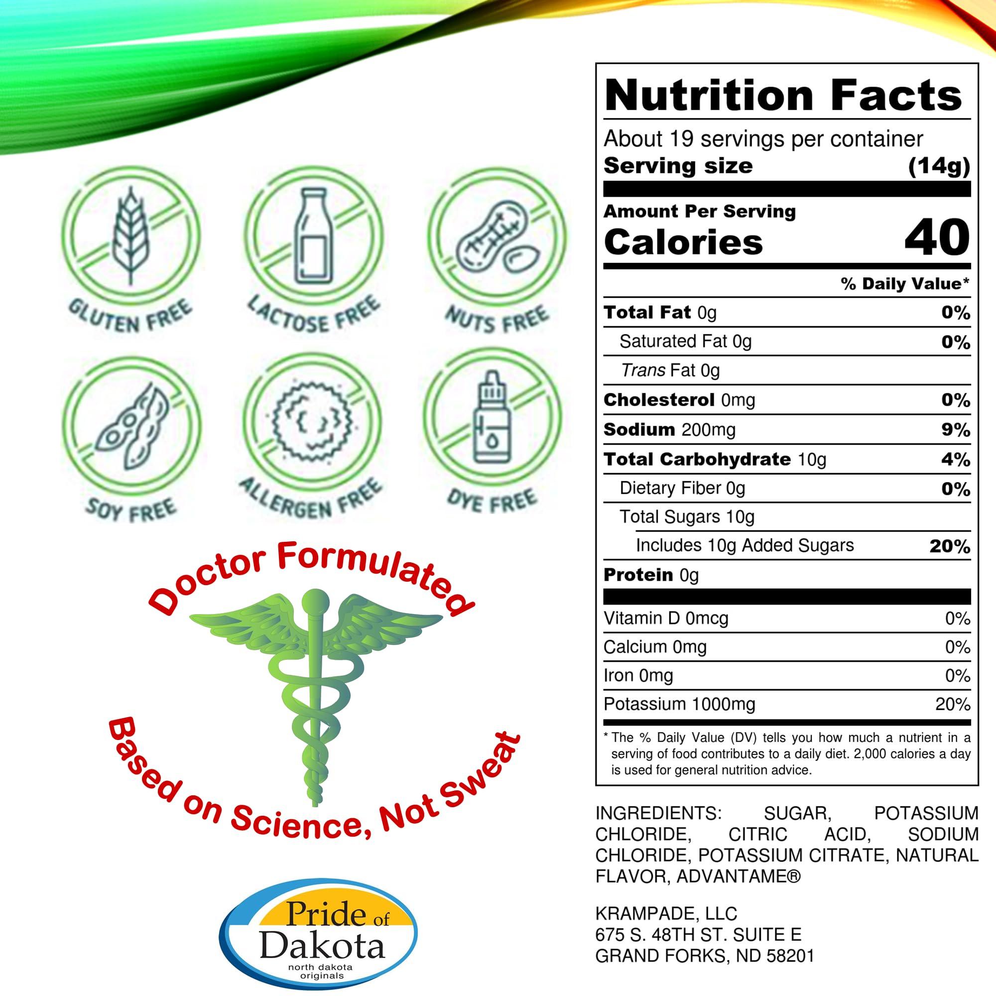 Krampade Krampade 1Krs Potassium Powder Drink Mix | 1000 mg | Hydration and Cramp Prevention